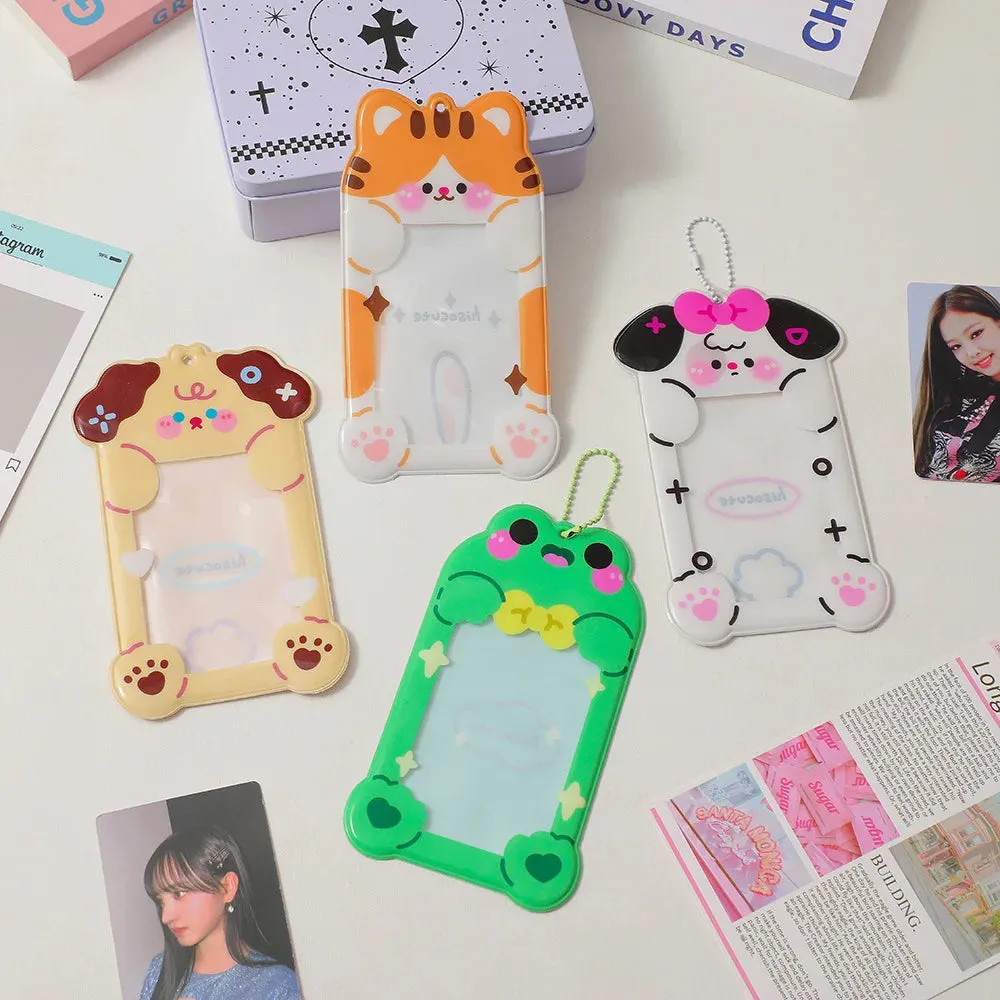 1PC Kawaii Cute PVC Animal Photo Card ID Holder