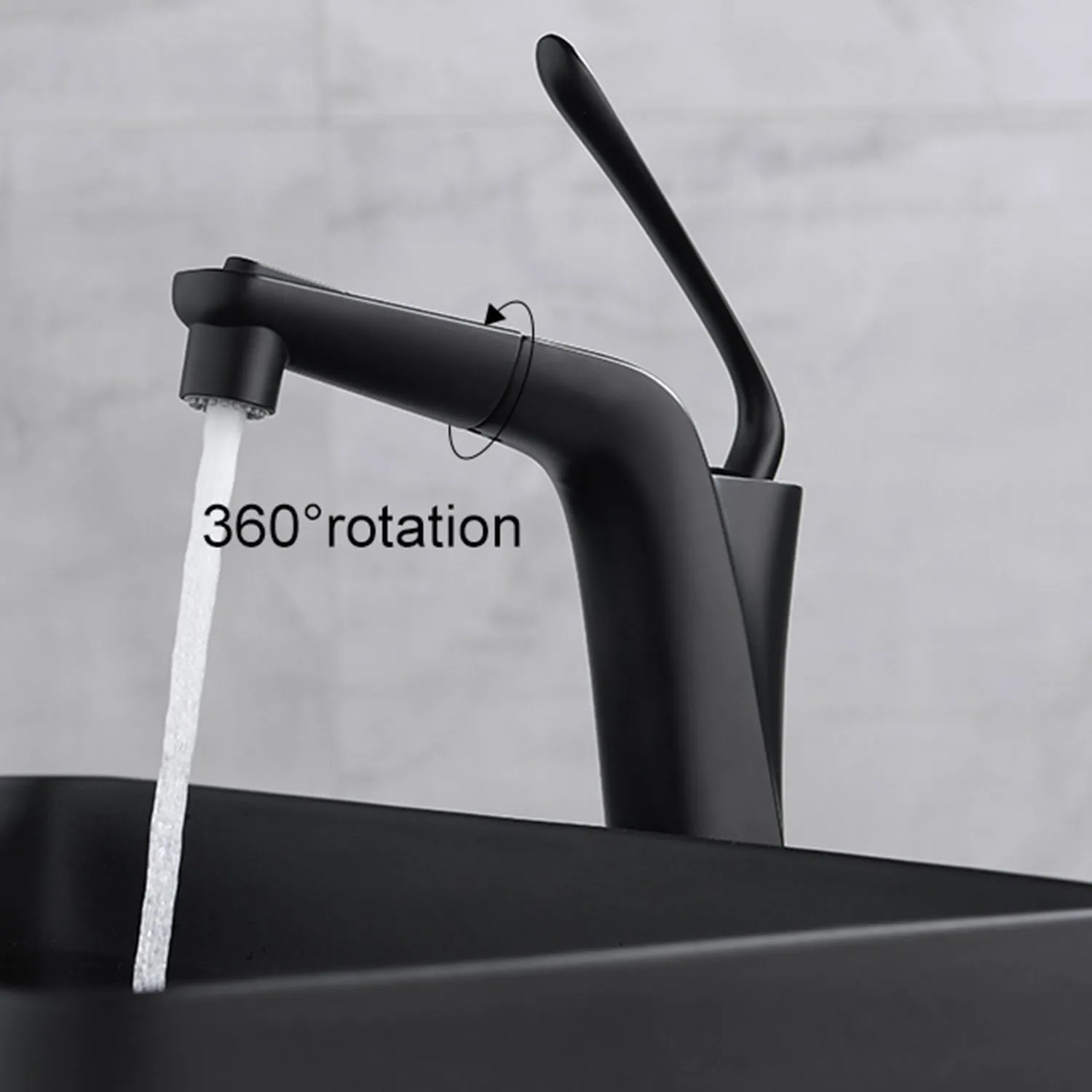 360-Degree Swivel Pull-Out Spout Bathroom Tap