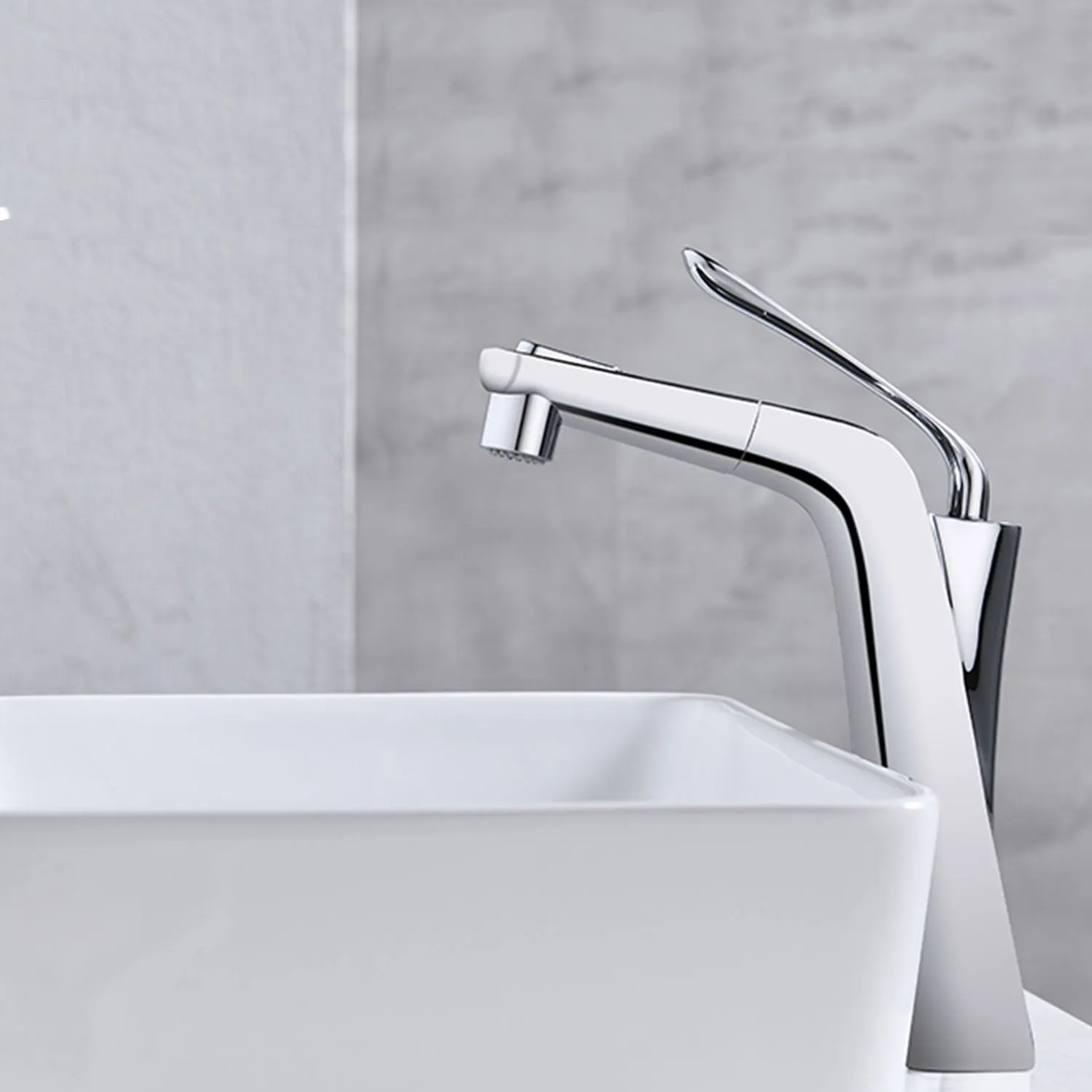 360-Degree Swivel Pull-Out Spout Bathroom Tap