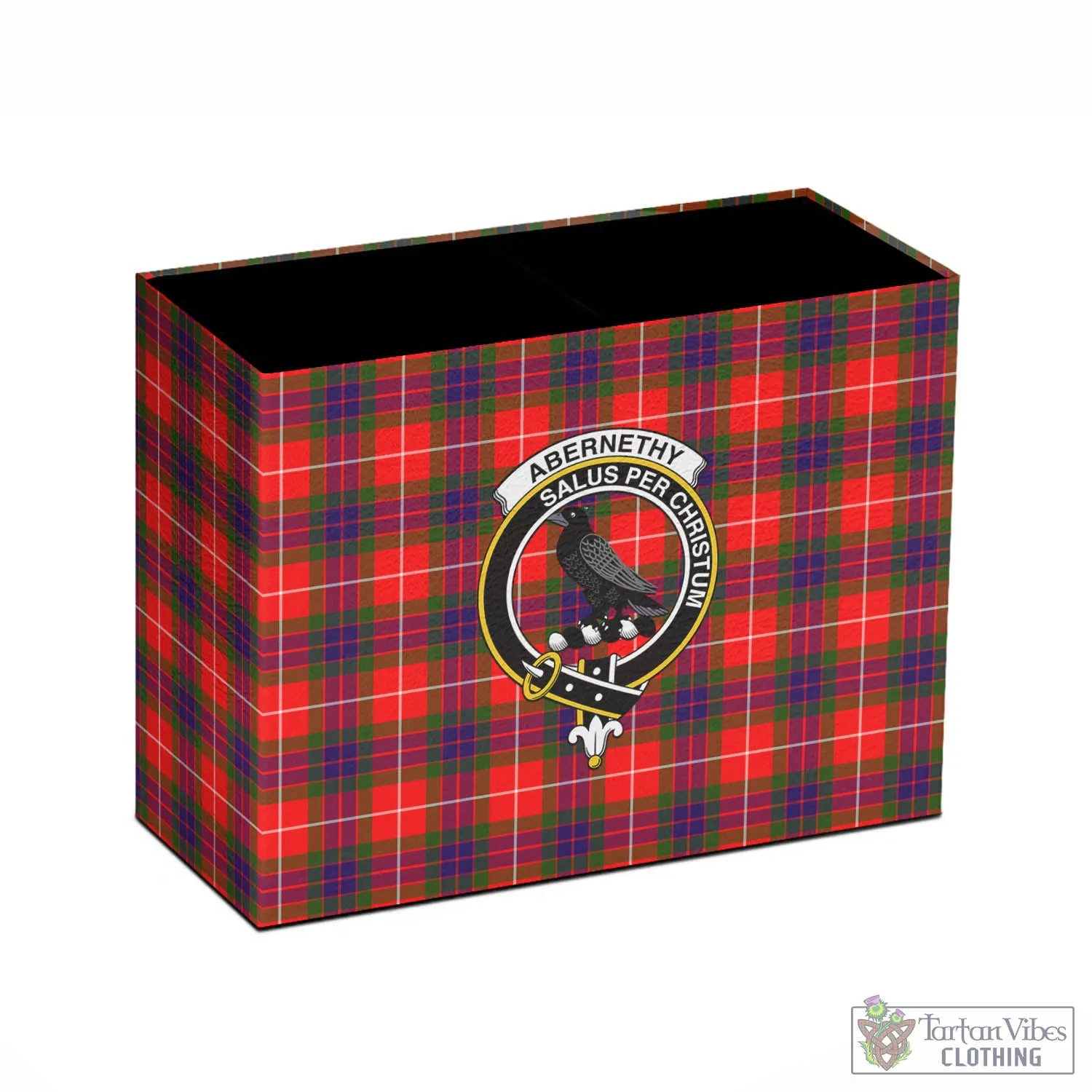 Abernethy Tartan Pen Holder with Family Crest
