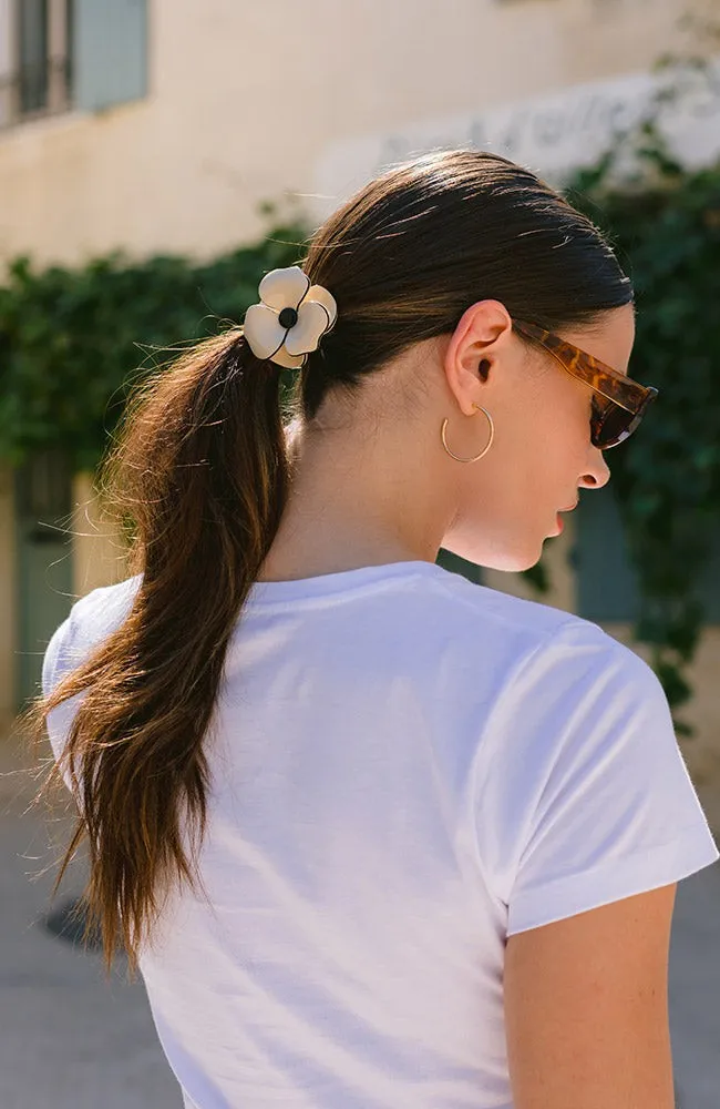 Bellflower Ponytail Holder - Latte
