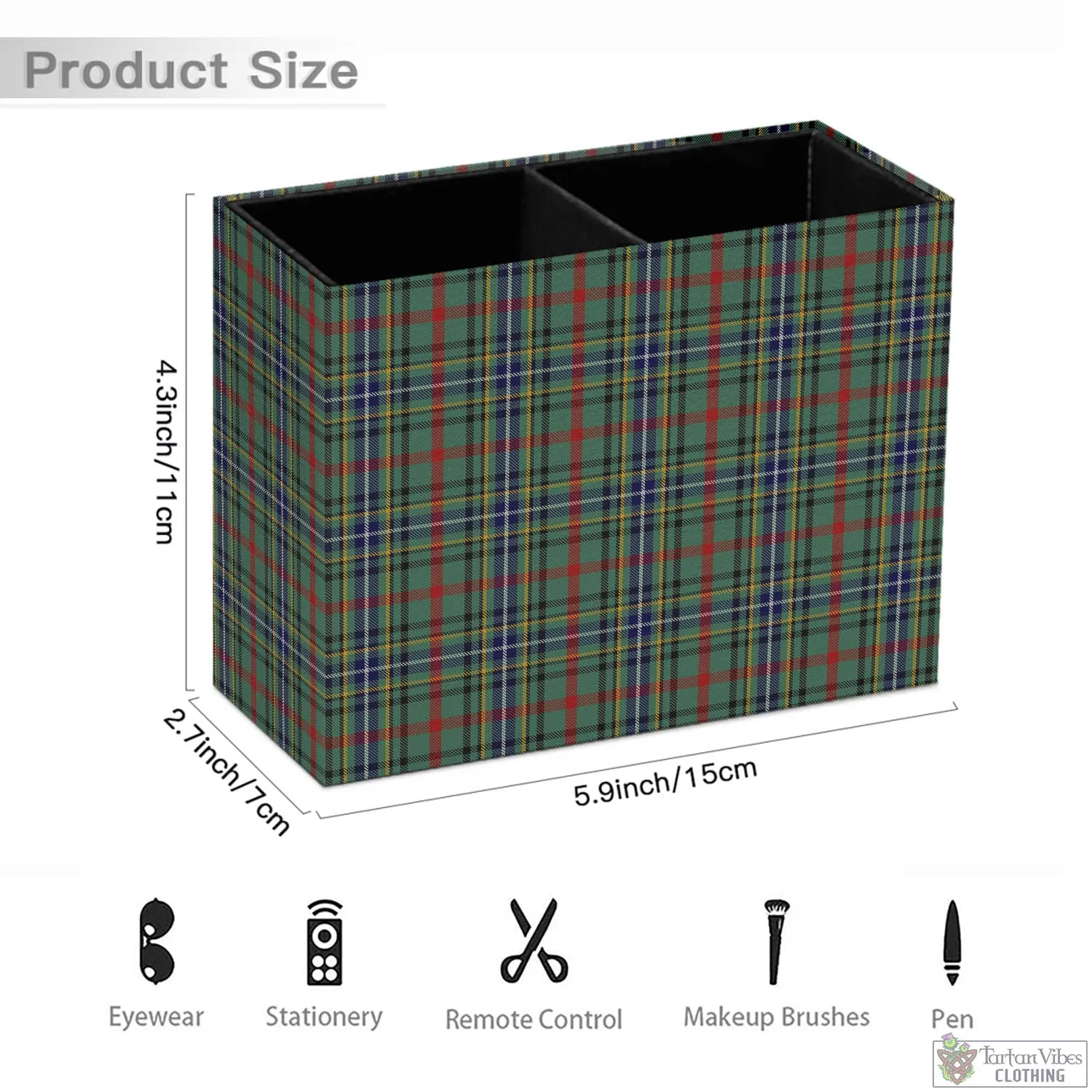 Bisset Tartan Pen Holder