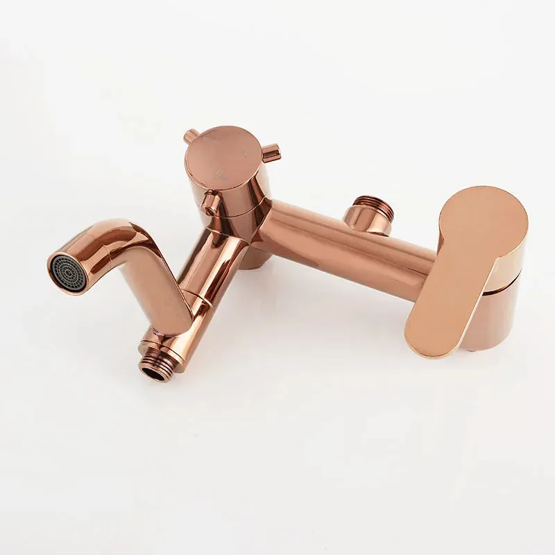 Brass Bathroom Shower Set Wall Mounted Cold Hot Mixer Shower Faucet