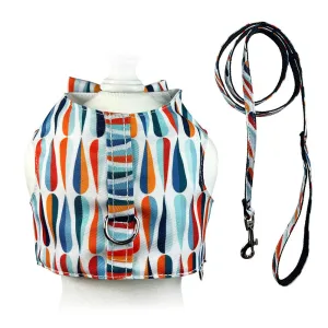 Chic Raindrop Dog Harness Vest With Matching Leash