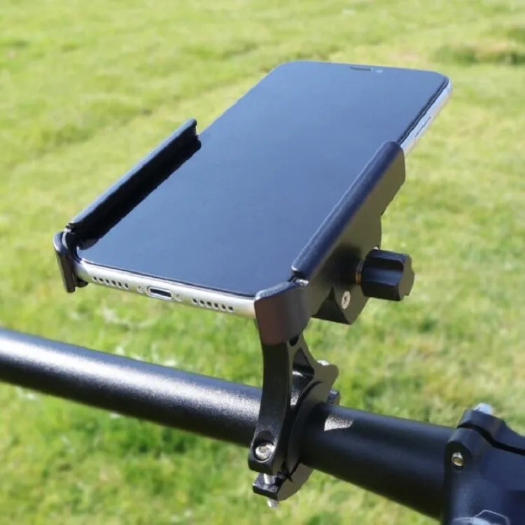 CYCLINGBOX Aluminum Alloy Mobile Phone Holder Bicycle Riding Takeaway Rotatable Metal Mobile Phone Bracket, Style:Handlebar Installation(Red)