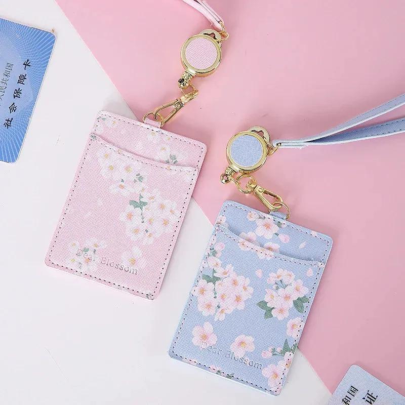 Kawaii Sakura ID Photo Card Holder Lanyard