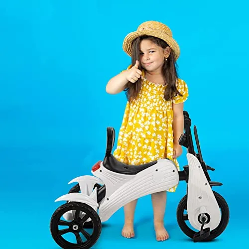 KIDBITKART N-Torque With Eva Wheels Kids/Baby Tricycle, Cycle For Kids, Tricycle For Kids For 1.5 To 5 Years, Baby Cycle&Under Seat Storage With Music & Lights (White)