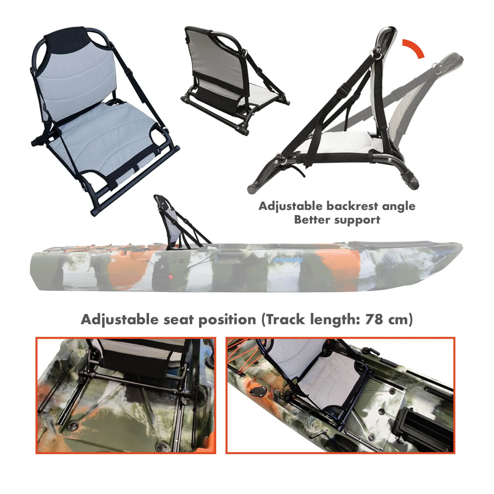 Osprey Motorized Fishing Kayak Navy