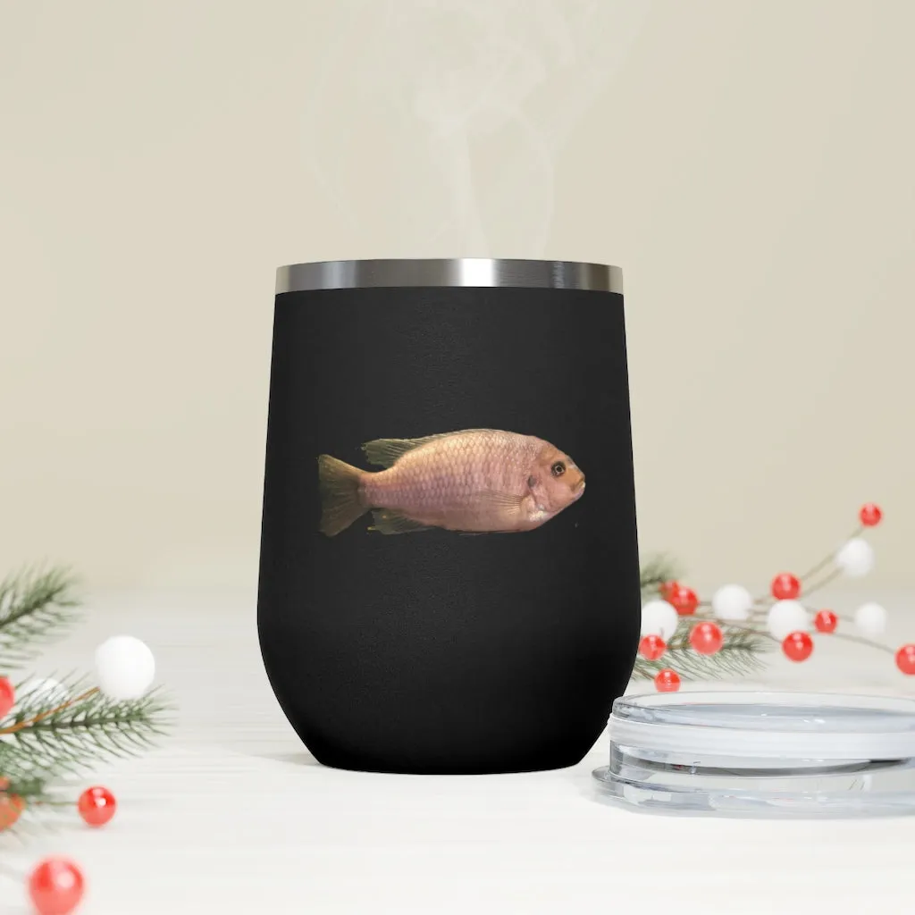 Peach Fish 12oz Insulated Wine Tumbler