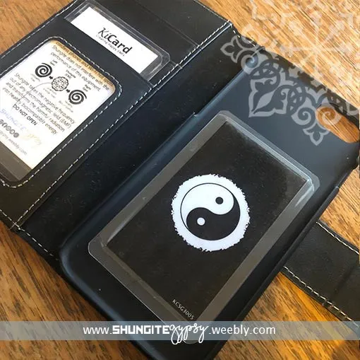 Shungite   CSilver Mobile Phone KiCard ~ EMF Protection ~ YIN YANG