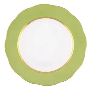 Silk Ribbon Olive Service Plate