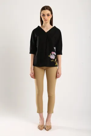 Simple Spirit Stretchable Cotton Pants in Khakis
