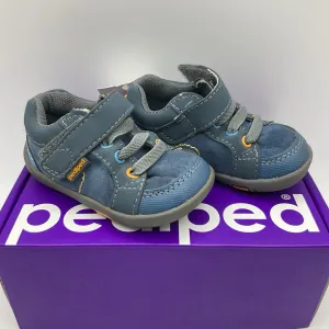 Size 4-4.5:Pediped Dani NAVY Velcro Shoes NEW