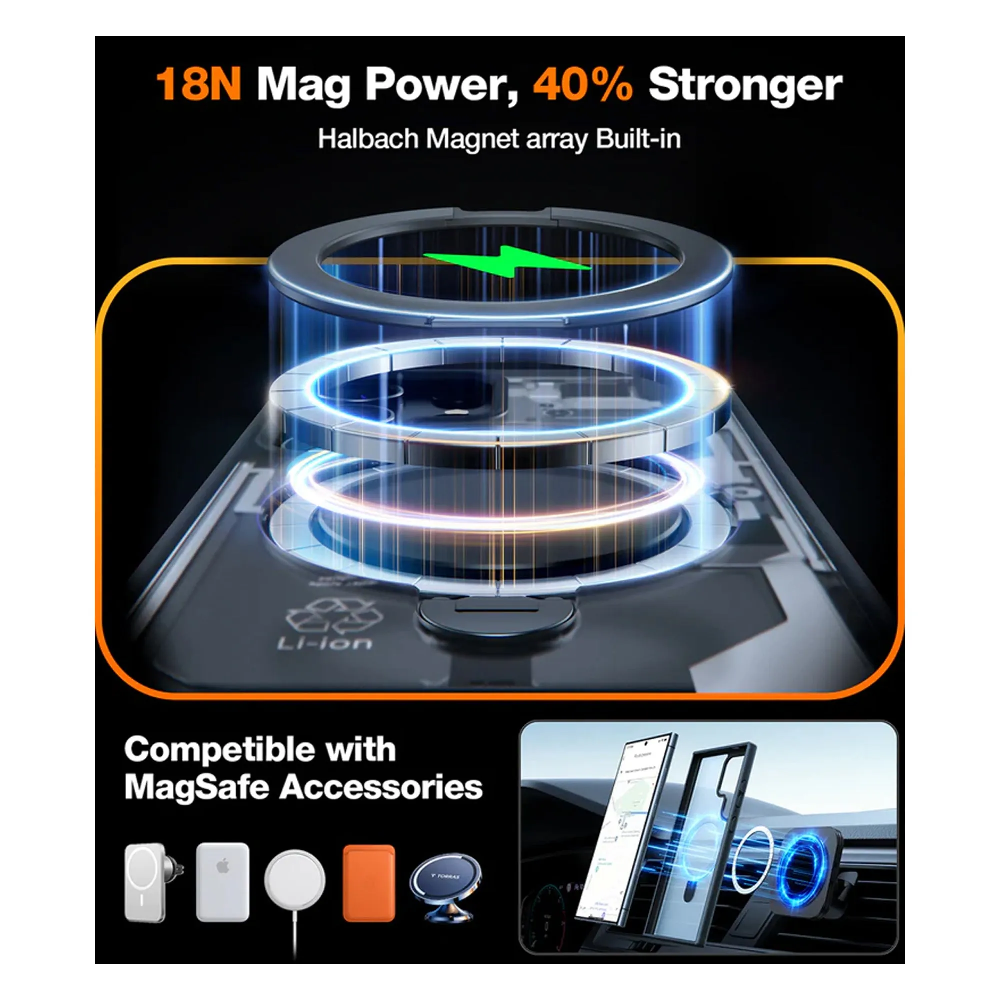 TORRAS UPRO Ostand Spin Series for Samsung Galaxy S24 Ultra - Magsafe Compatible