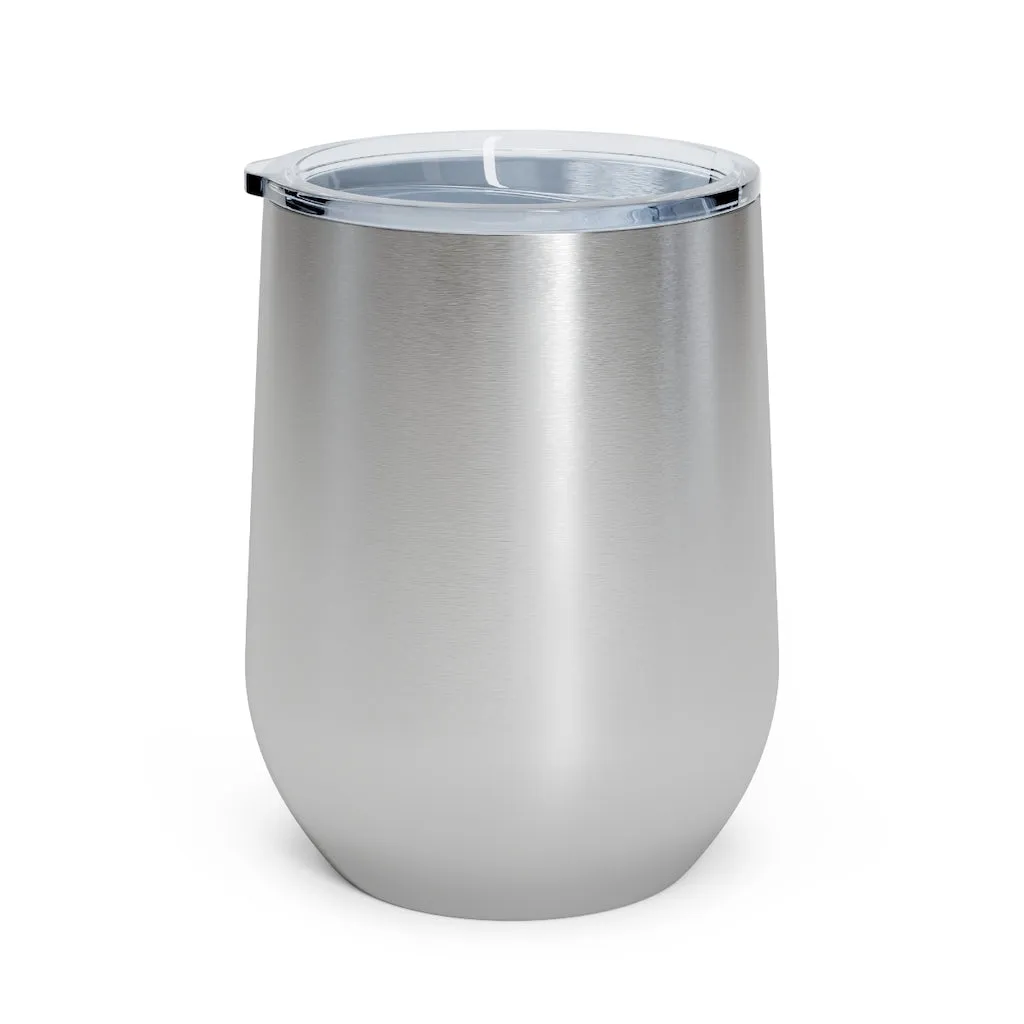 Tree Stump and Green Leaves 12oz Insulated Wine Tumbler