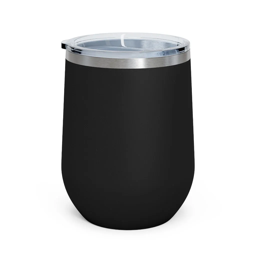 Tree Stump and Green Leaves 12oz Insulated Wine Tumbler